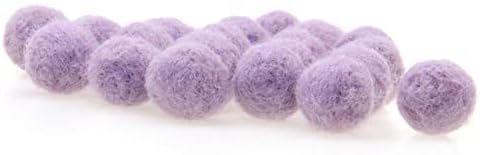 Needle Felt Balls Pure Wool Beads Felted Wool Balls 15mm Handmade DIY Crafts 20pcs (Lavendar) - Image 3