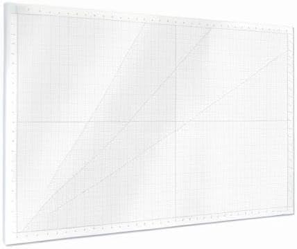 GLASSBOARD STUDIO Glass Craft Mat - Magnetic, Heat & Scratch Resistant - For Crafting, Cutting, Painting, Mixed Media Artwork - Grid Lines, Non-Slip Rubber Feet (True White 24"L x 36"W) - Image 7
