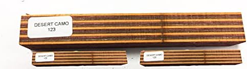 Pen Kit Mall - 3 pack Spectraply .75 x .75 x .5.25 Wood Turners Pen Blanks Vibrant Colors Colored Dyed Birch (123 Desert Camo) by Pen+Kit+Mall