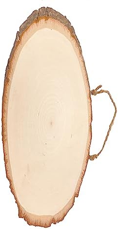 16 Inch 6 Pack Large Oval Basswood Signs Wood Slice for DIY Painting Crafts - Image 2
