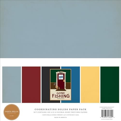 Carta Bella Solids Collection Kit 12 x 12 Inch Gone Fishing by Unknown