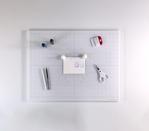 GLASSBOARD STUDIO True White Glass Craft Mat (13.5x18in) - Magnetic, Heat & Scratch Resistant, Stain-Proof for Crafting, Cutting, Painting, Mixed Media Artwork - Grid & Angle Lines, Non-Slip Feet - Image 4