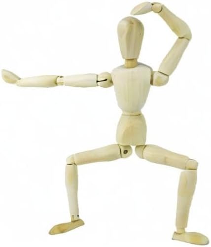 HSOMiD 12'' Artists Wooden Manikin Jointed Mannequin Perfect for Home Decoration / Drawing The Human Figure (A)