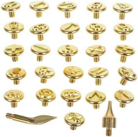 26 Letters Wood Burning Tips Set, Copper Wood Burning Letter Stamps for DIY Pyrography, Woodworking, Carving, Craft Projects - Image 7