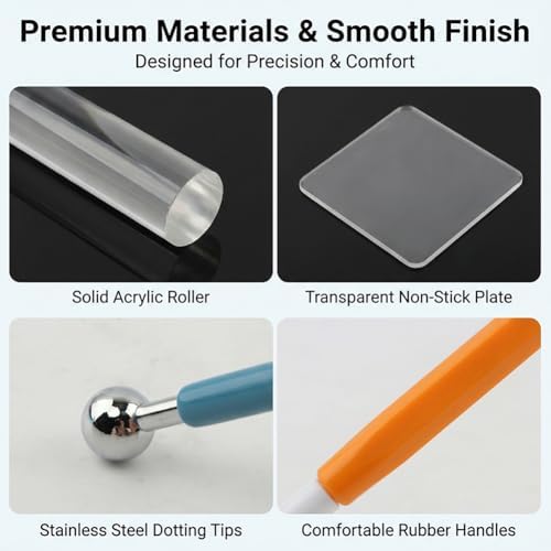 16PCS Clay Sculpting Tools Set with Roller & Storage Bag - Image 7