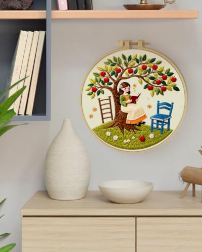 ERKOON Embroidery Kit for Beginners Adult, Cross Stitch Set Include Embroidery Cloth Hoop Threads for Craft Lover Hand Stitch with Embroidery Skill Techniques (Apple Tree) - Image 7