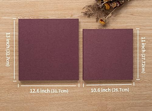 Large Photo Album Self Adhesive 4x6 8x10 10x12 13"x12.8" Magnetic Scrapbook Album 12.6"x11" Inch 60 Sticky Pages Linen Cover DIY Photo Album with A Metallic Pen and DIY Stickers(Purple) - Image 6