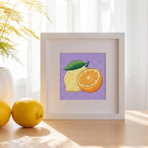Chumia 3 Pcs Fruit Needlepoint Canvas Kit for Adult 13ct 8" x 8" - Image 6