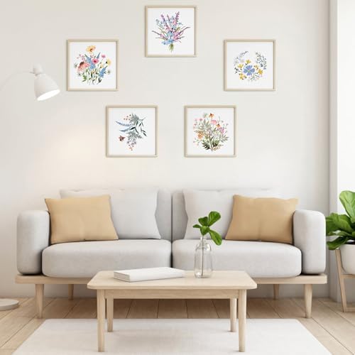 ERKOON Embroidery Kit for Beginners, 5 Sets Flower Cross Stitch Set for Adults Include Embroidery Cloth Hoops Threads for Craft Lover Hand Stitch with Skill Techniques (Flower) - Image 7