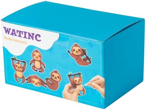 WATINC Needle Felting Starter Kit - Cute Doll Wool Felt Needle Felting Tools Foam Pad, DIY Home Decoration Needle Felting Craft Party Supplies for Beginners - Image 7