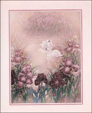 DSC Swans & Iris Flowers - Paper Tole 3D Decoupage Craft Kit Size 8x10 inches K7701 - Image 2