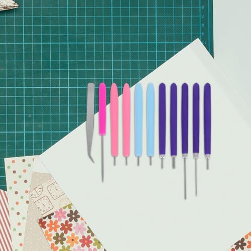 12pcs Quilling Tool Set for Adults, Slotted Pen Craft Kit - Image 7
