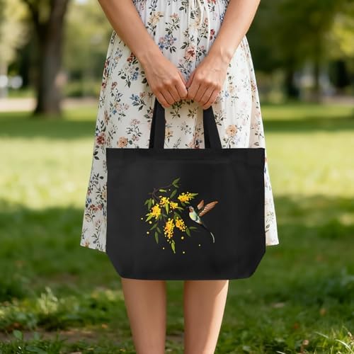 ERKOON Embroidery Canvas Tote Bag for Beginners, Floral Arts Crafts Cross Stitch Kits for Adults Including Stamped Embroidery Bag with Hoops, Needle, Instruction and Color Threads (Hummingbird) - Image 7