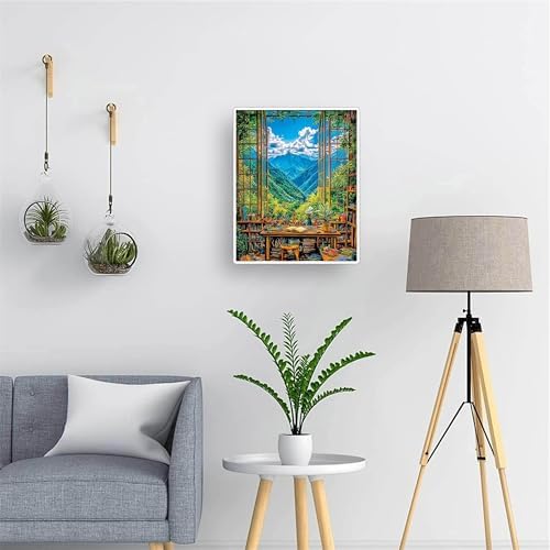 NZNANCHU Mount Paint by Numbers Kit for Adults,Plant Painting by Numbers Kits on Canvas for Beginner, DIY Desk Watercolor Oil Painting for Birthday Gift Relax Decor (Study) - Image 7