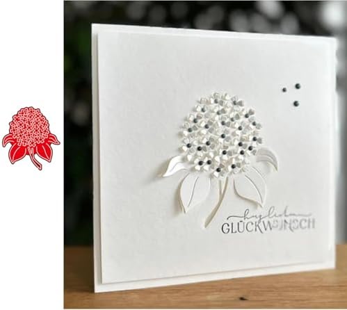 Scrapbooking Die-Cuts, Christmas Metal Cutting Dies for Card Making, Paper Craft Punch Template, Background Embossing Stencils, DIY Album Décor (Hydrangea-7.9x8.7cm) - Image 6