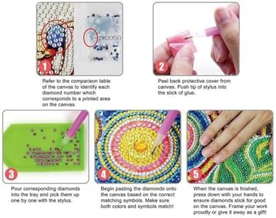 MaiYiYi 6 Pack DIY Flower Diamond Art Greeting Cards Kit - Image 7
