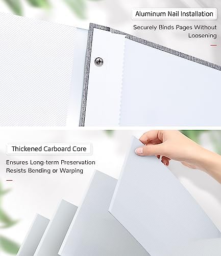 Artfeel Photo Album Self Adhesive Scrapbook Album for 3x5 4x6 5x7 8x10 Pictures,120 Pages Linen Cover with Display Window DIY Photo Book,Ideal Gifts for Family Travel Wedding Baby - Image 7