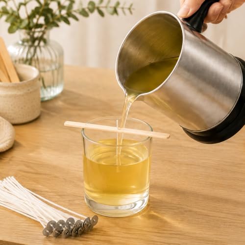 KQU Electric Wax Melting Pot with Thermomete & Wick Tools for Candle Making - Image 7