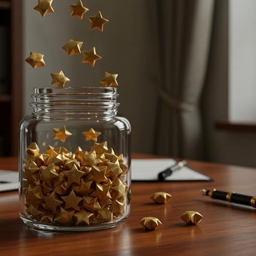 PATIKIL 180 Sheets Origami Stars Papers Double Sided Pale Yellow L24cm 10 Colors for Arts Crafts, DIY Gift Decor - Image 6