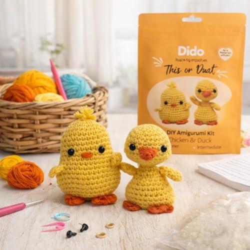 Crochet Kit for Beginners, Duck or Chicken Amigurumi Crochet Starter Kit - Image 7