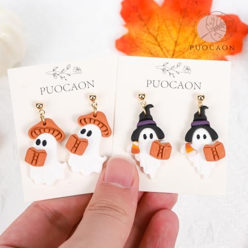 Puocaon Halloween Ghost Polymer Clay Cutters for Jewelry Earring Making - Image 6