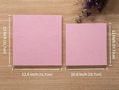 Large Photo Album Self Adhesive 4x6 8x10 10x12 13"x12.8" Magnetic Scrapbook Album 12.6"x11" Inch 40 Pages Linen Cover DIY Photo Album with A Metallic Pen and DIY Stickers(Pink) - Image 6