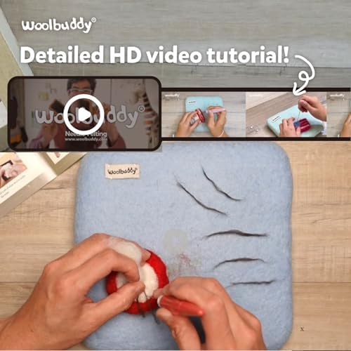 Woolbuddy Needle Felting Starter Kit (Mushroom) for Adult with Tool & Guide - Image 7