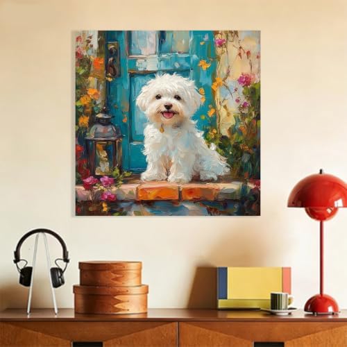 Pxzcrypha Dog Paint by Numbers Kit for Adults Beginner 16x16inch - Image 7