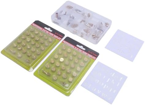 Pilipane 110PCS Wood Burning Tip Set Brass Alphabet Number Stencils Wood Burning Embossing Carving DIY Crafts Tool for Adults Beginners - Image 7