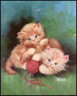 DSC Kittens & Yarn - Paper Tole 3D Decoupage Craft Kit Size 8x10 K51621 by DSC