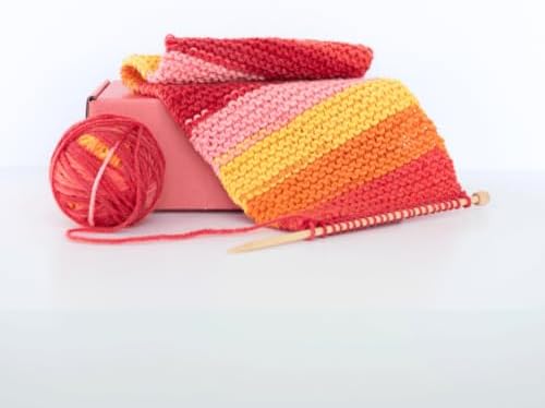 The Spinning Hand Knitting Kit for Beginners Adults – Educator-Designed, Self-Striping Wool Yarn, Bamboo Needles & Video Tutorials (Sunset) - Image 7