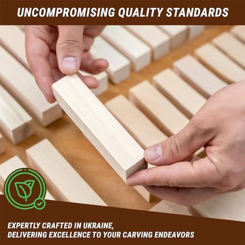 BeaverCraft Basswood Carving Blocks BW16 pcs - Soft Whittling Wood Carving Kit for Beginners - Unfinished Wooden Block Set - Basswood for Crafts - Image 6