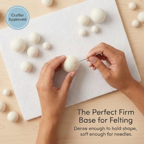 Glaciart One Wool Felt Balls, Felt Ball (240 Pieces) 2.5 Centimeters - 1 Inch, Handmade Felted Pure White Color - Bulk Small Puff for Felting and Garland - Image 6