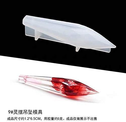 Pendulum UV Silicone Resin Molds DIY Craft Silicone Transparent Mold for Pendant Necklace Mold Jewelry Making Findings (28x48mm) - Image 7