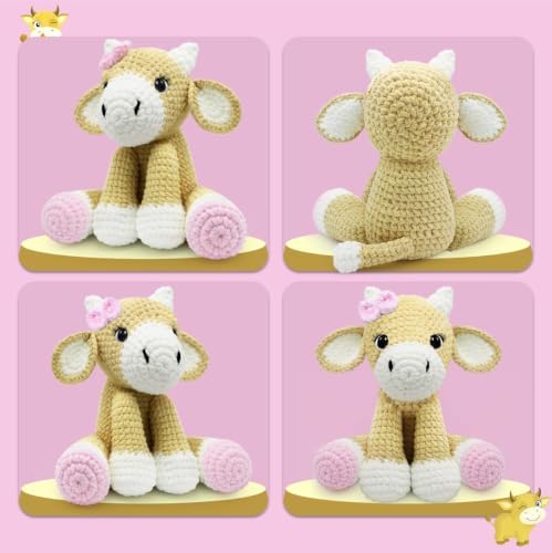 CODGP Crochet Kit for Beginners,11.8-Inch Cow Crochet Kit for Adults - Image 6