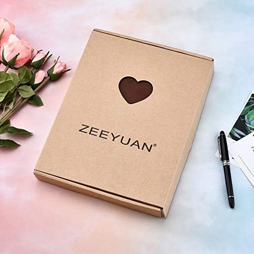 ZEEYUAN Scrapbook Album Leather Photo Album Memories DIY Scrap Book 10.8"x8.6" Large Family Photo Book Refillable 60 Pages for Anniversary Valentines Birthday Gifts Rose Brown - Image 7