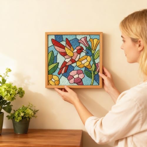 INFUNLY Hummingbird Punch Needle Embroidery Kit for Beginners - Image 7
