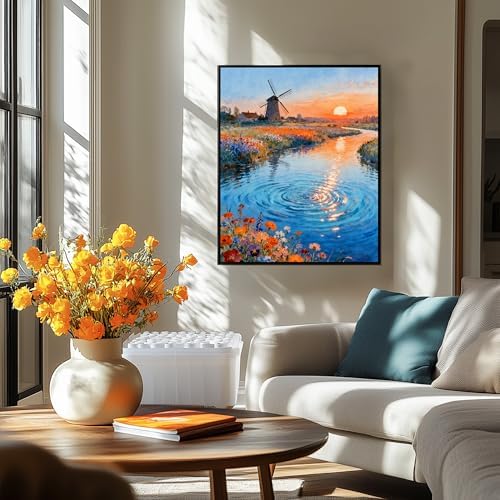 NKVNKV Paint by Numbers Kit for Adults Beginners, Mountain Adult Paint by Numbers on 20" Lx16 W Canvas for Painting Kits for Adults in Colorful Box,for Gift Home Wall Decor Without Frame - Image 7