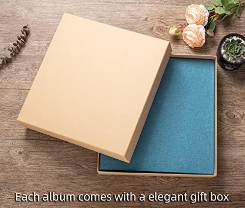 Super Large Photo Album Self Adhesive Scrapbook Album for 4×6 5×7 8×10 10×12 or Bigger Pictures DIY Magnetic Linen Cover Album 80Sheets/160Pages DIY Photo Album(Sky Blue) - Image 6