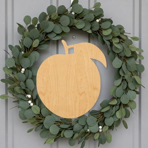 Unfinished Peach Outline Wood Cutout Craft Blank, Unfinished Baltic Birch DIY Shape for Crafts and Decor - 8 Inch, 1/8 Inch Thick - Image 7