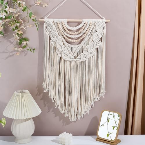 FREEBLOSS Boho Macrame Wall Hanging Kit Woven Tassel Tapestry DIY Cotton Rope Decoration Macrame Kit with Instructions for Adults Beginners, 40cm/15.7" Wide - Image 5