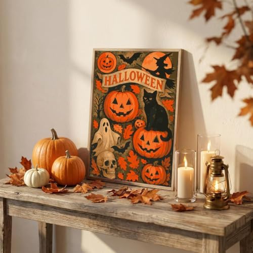 Halloween Paint by Numbers Kit for Adults-Pumpkin, DIY Oil Painting 10x12In - Image 7