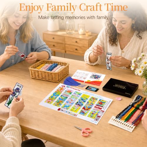 CYANFOUR 6 Pcs Cross Stitch Bookmark Kit for Beginners - Image 7