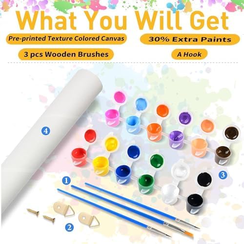 Glowing Forest Painting by Numbers Kit for Adults Beginner,15.7X19.7in - Image 7
