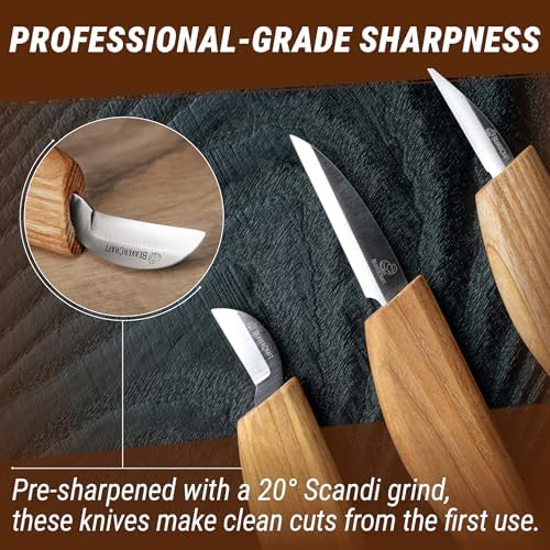 BeaverCraft Wood Carving Knife Kit S15 Whittling Kit for Beginners, Kids - Wood Carving Tools Set with Detail Chip Knife Sloyd Whittling Knives & Leather Strop, Polishing Compound and Tutorials - Image 6