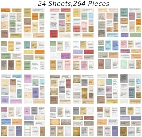 Bomichi Scrapbook Supplies - 24 Sheets 246 Pcs Word Quote Stickers, Junk Journal Supplies for Scrapbooking, Bullet Journal, DIY Craft Card Making - Image 6