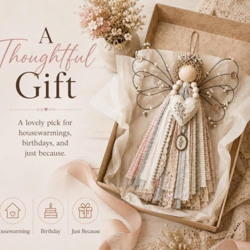 Macrame Wall Weaving Craft,Angel Fabric Hanging DIY Kit - Image 7