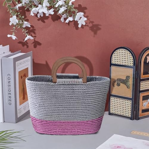 ACRNIGHEET Crochet Bag Kit for Beginners with Leather Bottom Advanced Crochet Kit Handbag Knitting Making Kit with Step-by-Step Video Tutorials Learn to Crochets Kits for Birthday Gift - Image 5