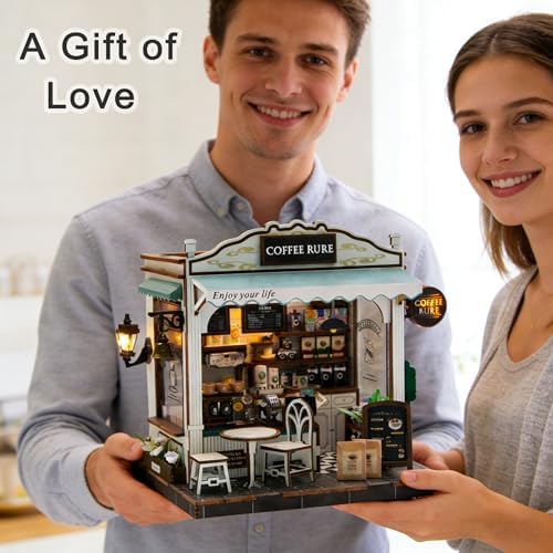 Miniature Dollhouse Kit, DIY Mini House Making Kit w/LED for Adults - Image 7