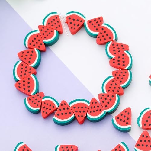 100pcs Watermelon Polymer Clay 10mm Spacer Beads for Women Jewelry Making DIY Bracelet Necklace Earring Kit (Watermelon) - Image 7